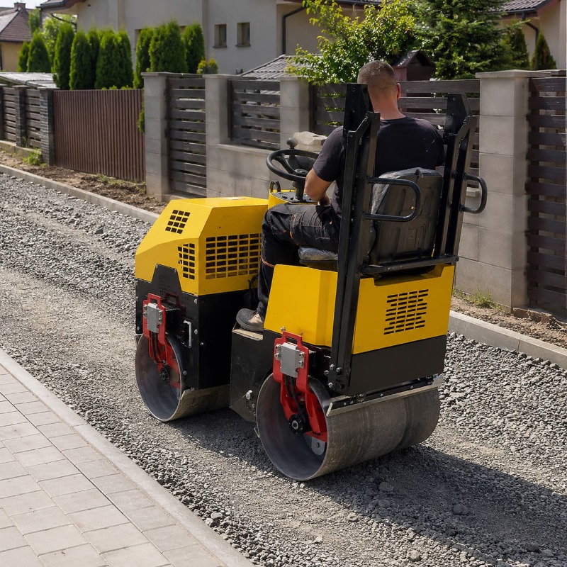 Heavy Equipment Construction - Double Drum Vibratory Road Roller Compactor