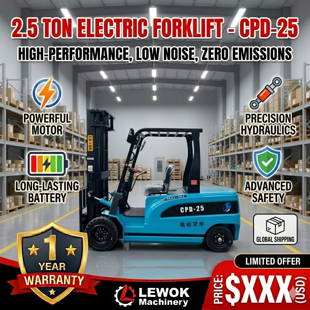 Heavy Equipment Tires - Electric Forklift Pallet Stacker 2.5ton Lift