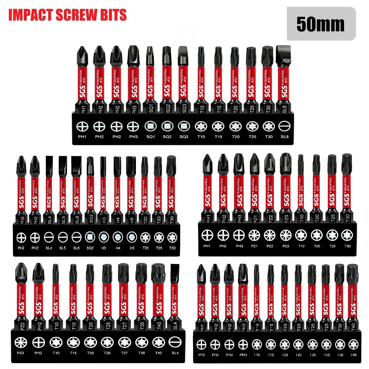 Heavy Equipment Mechanic - Multifunctional Screwdriver Bit Set, Ph, Pz,