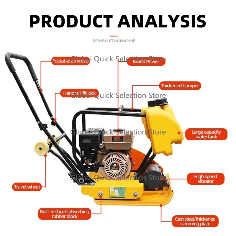 6.5HP Diesel Plate Compactor,  - đánh giá và giá Plate Compactor Vibrator