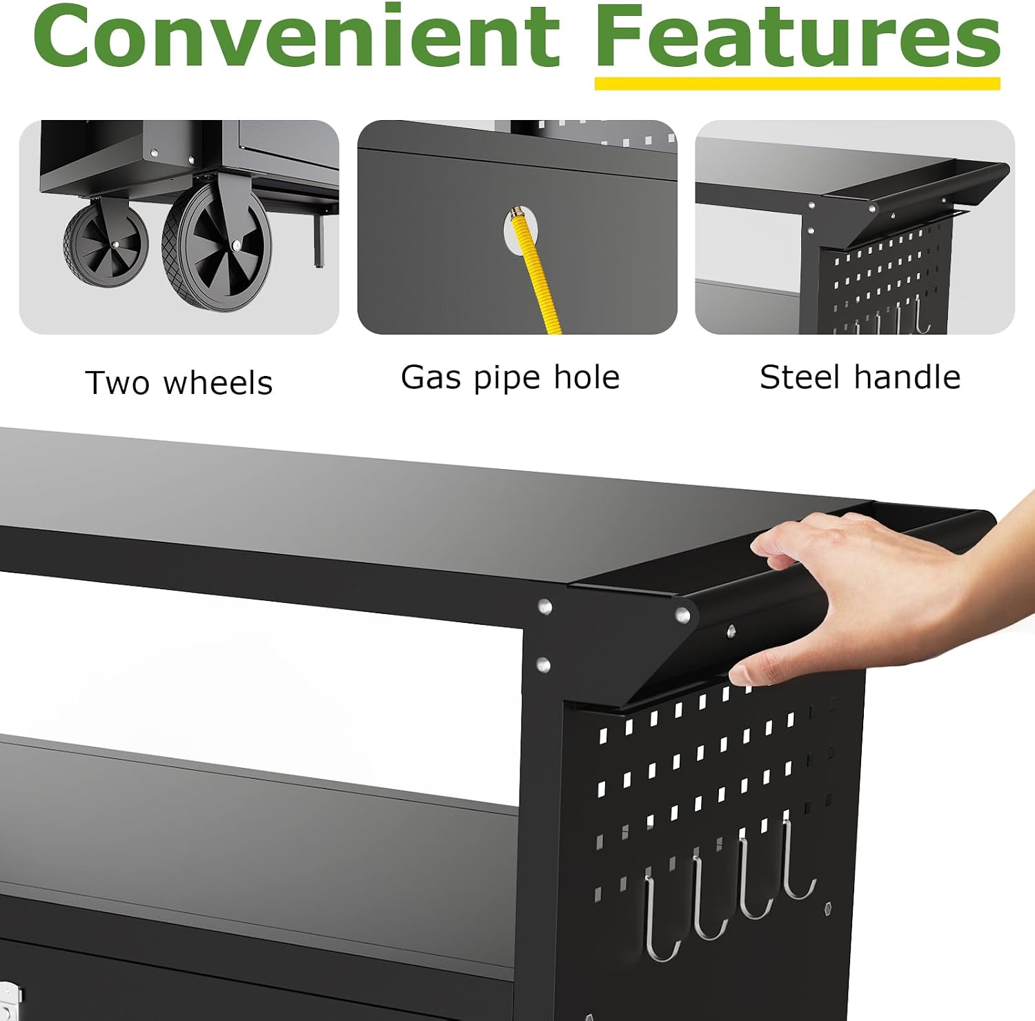 Outdoor Grill Cart Table With  - đánh giá và giá Heavy Equipment Tires
