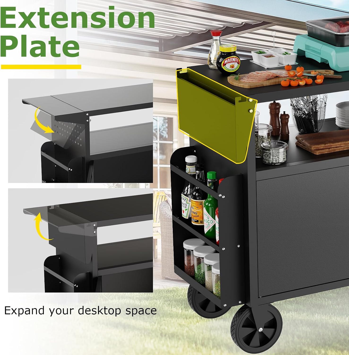 Outdoor Grill Cart Table With  - đánh giá và giá Heavy Equipment Tires