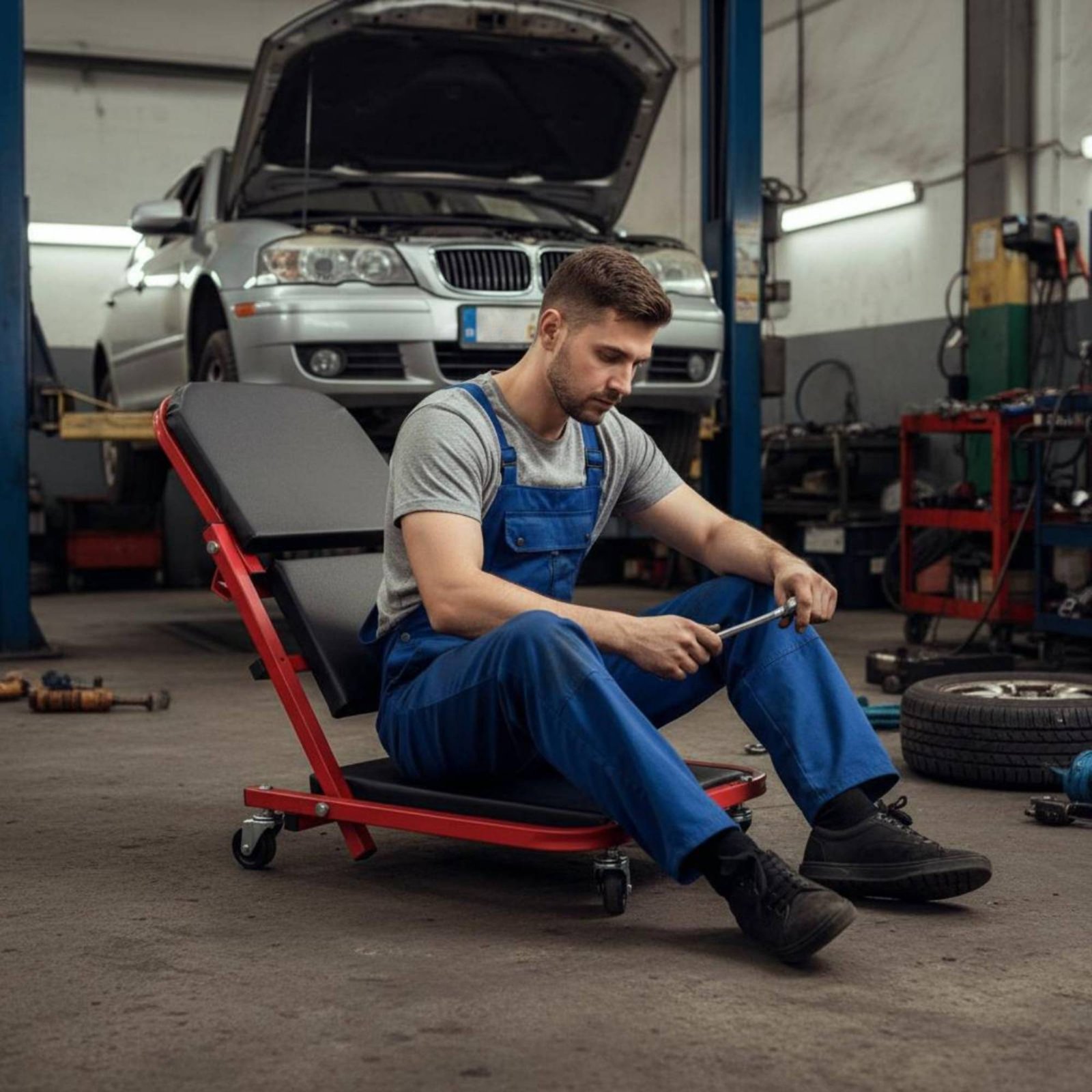 Folding Creeper Seat Foldable  - đánh giá và giá Heavy Equipment Mechanic