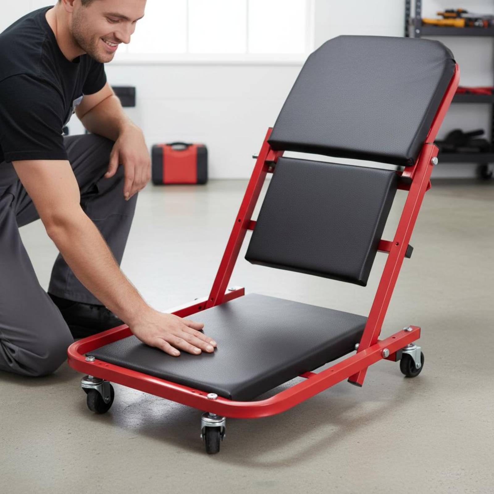 Folding Creeper Seat Foldable  - đánh giá và giá Heavy Equipment Mechanic