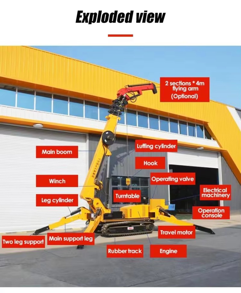 8T Hydraulic Spider Crane Heav - đánh giá và giá Heavy Equipment Construction